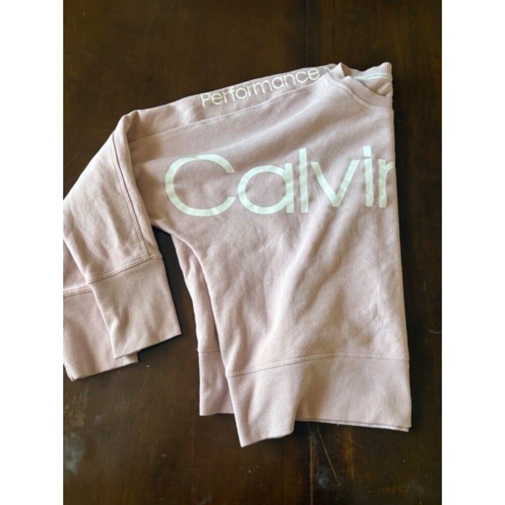 Calvin Klein women's crewneck scoop neck sweatshirt dusty pink - Picture 5 of 9